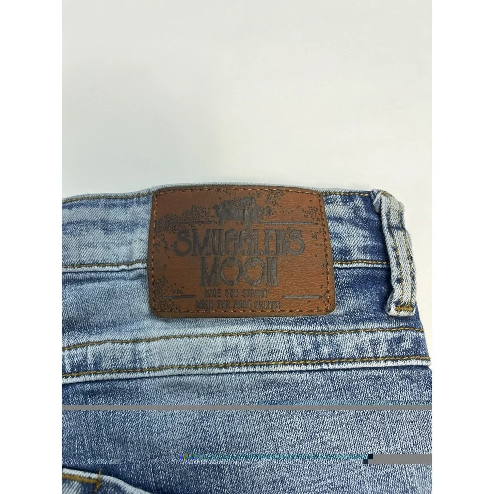 Smugglers Moon Jeans Men's 32x32 Distressed  Patches Button Fly 5 Pocket